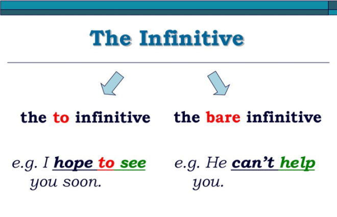 When to use the bare infinitive and the full infinitive